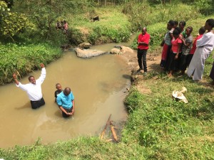 New believers demonstrate their faith by baptism.